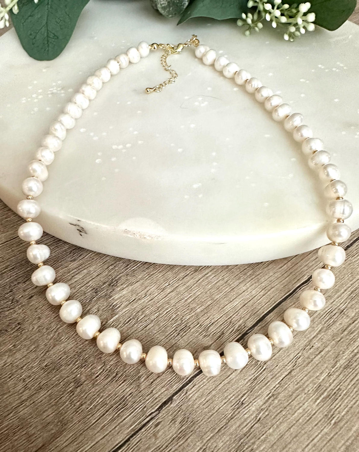Freshwater Pearl Beaded Necklace -Gift-Wedding-Bridesmaid