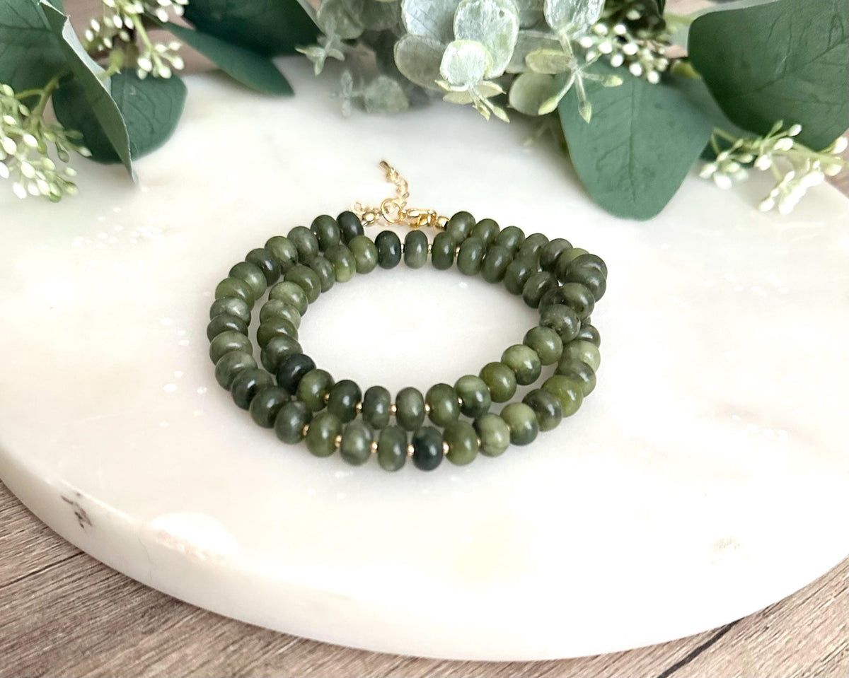 Fall Olive Green Beaded Necklace -Gift-Wedding-Bridesmaid