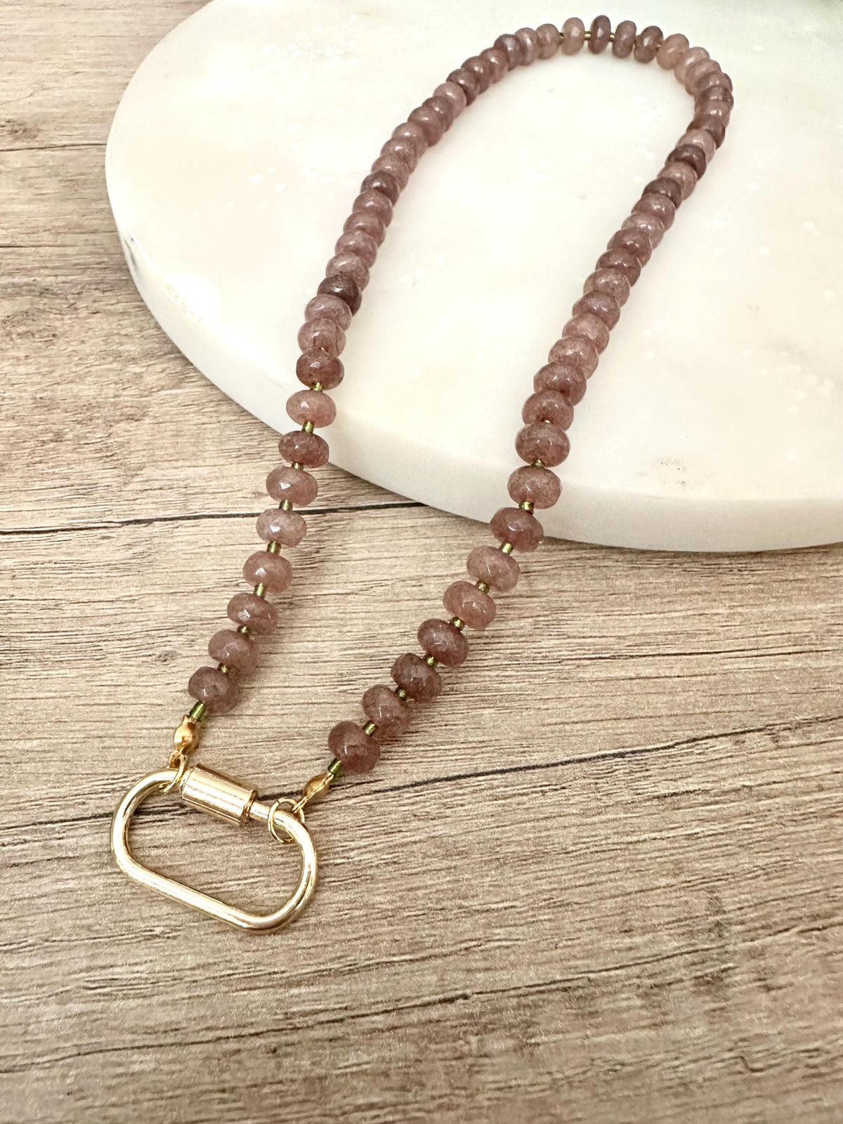 Autumn Mocha Brown Beaded Necklace -Gift-Wedding-Bridesmaid