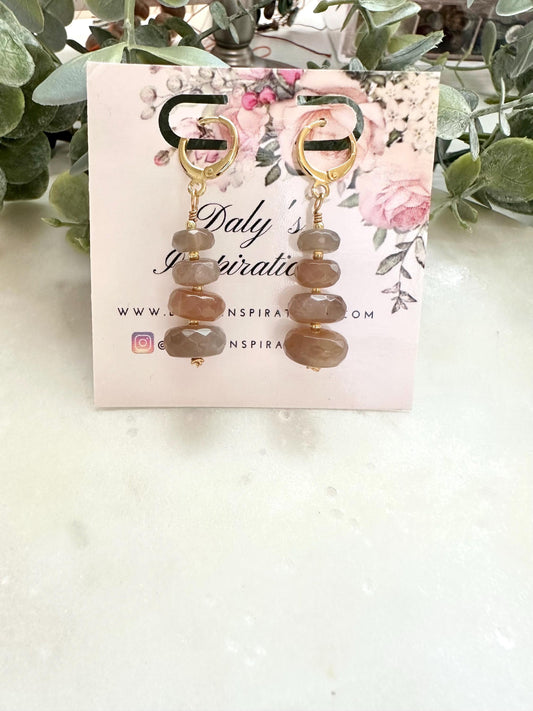 Graduated Freshwater Pearl Earrings, Gold Filled Pearl Hoop Earrings