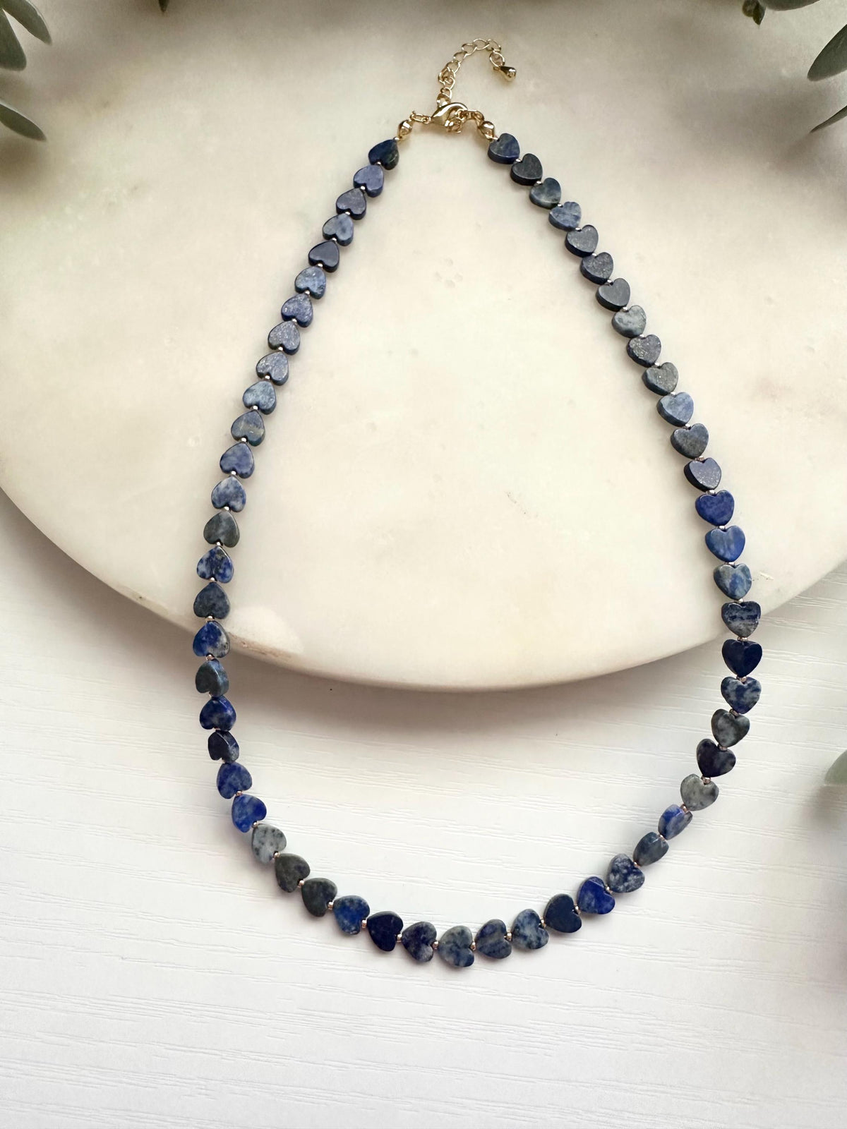 Lapis Lazuli Heart Necklace | 6mm Blue Gemstone Necklace | Gold Filled Jewelry